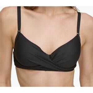 Calvin Klein Black Classic Molded Underwire Bikini Top S NWT